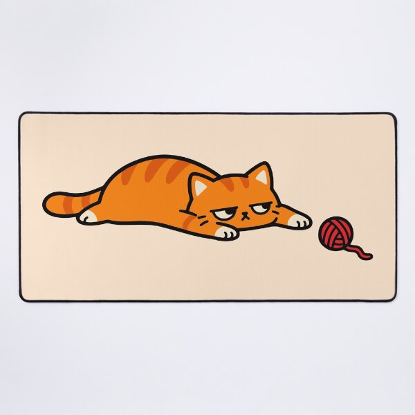 Item preview, Lazy Cat Tired of Playing Alone With Yarn designed and sold by MewMade.