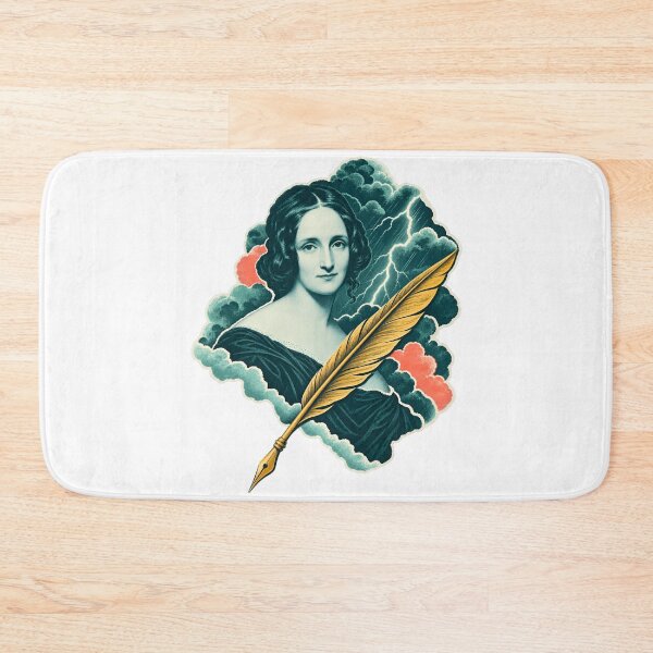 Item preview, Mary Shelley Portrait with Frankenstein Lightning designed and sold by Fenay Designs.