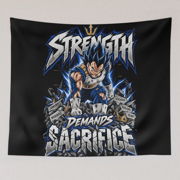 Item preview, Strength demand Sacrifice – Anime Motivational Warrior Design designed and sold by ArtisticHeart21.