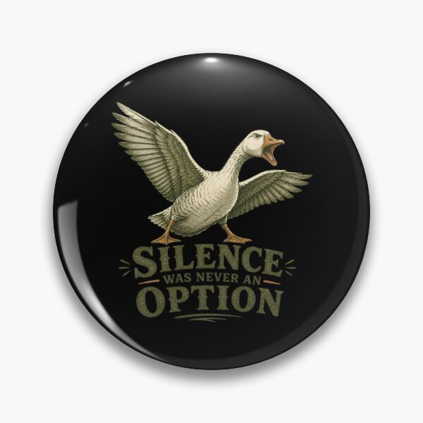 Item preview, Silence Was Never An Option Shirt, Funny Goose T-Shirt, Aggressive Goose Tee, Bird Lover Gift, Vintage Farm Animal Graphic designed and sold by TshirtsLabs.