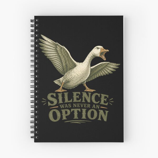 Item preview, Silence Was Never An Option Shirt, Funny Goose T-Shirt, Aggressive Goose Tee, Bird Lover Gift, Vintage Farm Animal Graphic designed and sold by TshirtsLabs.