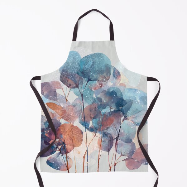 Item preview, Transparent Leaf Art Teal and Terracotta Botanical Bouquet White Vein Print designed and sold by solynneart.