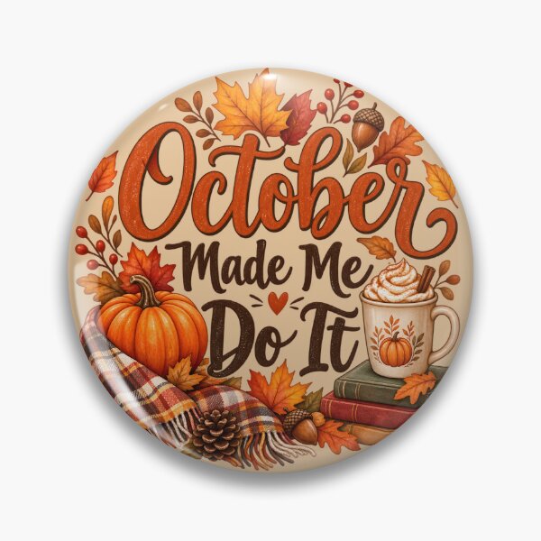 Item preview, October Made Me Do It – Cozy Autumn Pumpkin & Coffee designed and sold by blankTeeShirt.