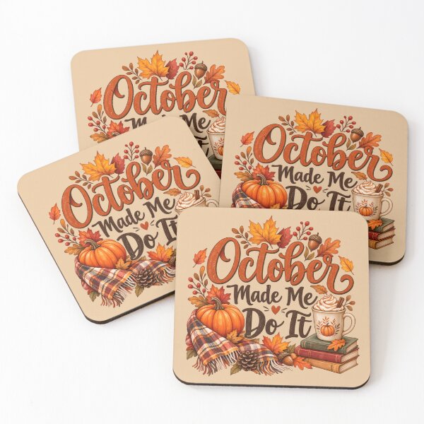 Item preview, October Made Me Do It – Cozy Autumn Pumpkin & Coffee designed and sold by blankTeeShirt.