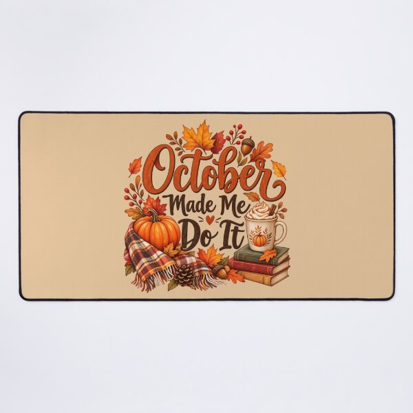 Item preview, October Made Me Do It – Cozy Autumn Pumpkin & Coffee designed and sold by blankTeeShirt.