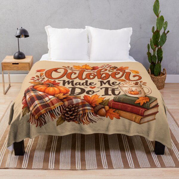 Item preview, October Made Me Do It – Cozy Autumn Pumpkin & Coffee designed and sold by blankTeeShirt.