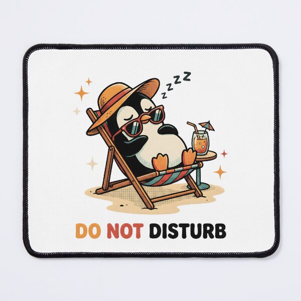 Item preview, Relaxed Penguin Tropical Beach Vacation Illustration designed and sold by StickerNestYou.