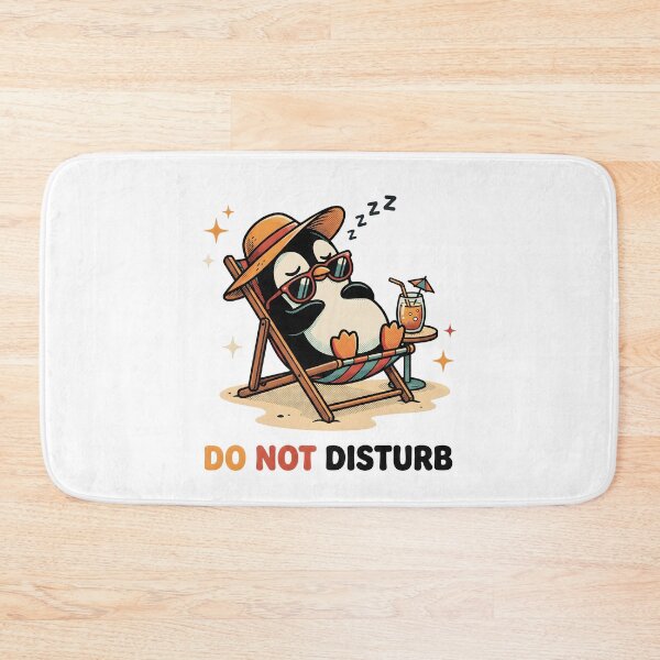 Item preview, Relaxed Penguin Tropical Beach Vacation Illustration designed and sold by StickerNestYou.