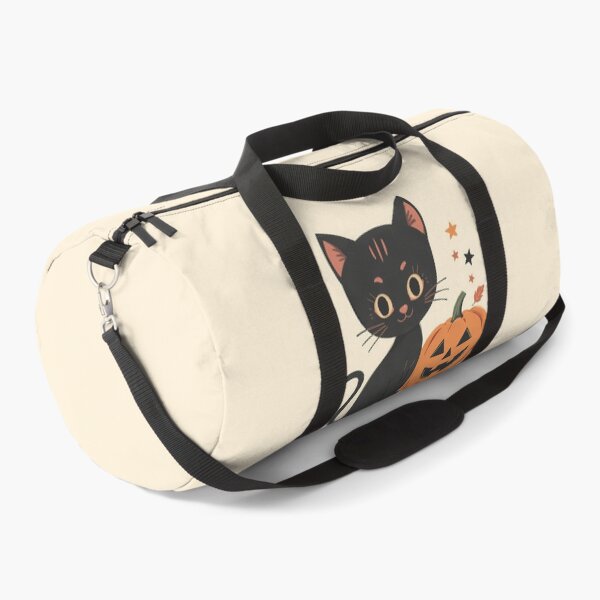 Item preview, Cute Black Cat with Jack o Lantern and Fall Leaves Halloween Art Classic T-Shirt designed and sold by Lu7u.