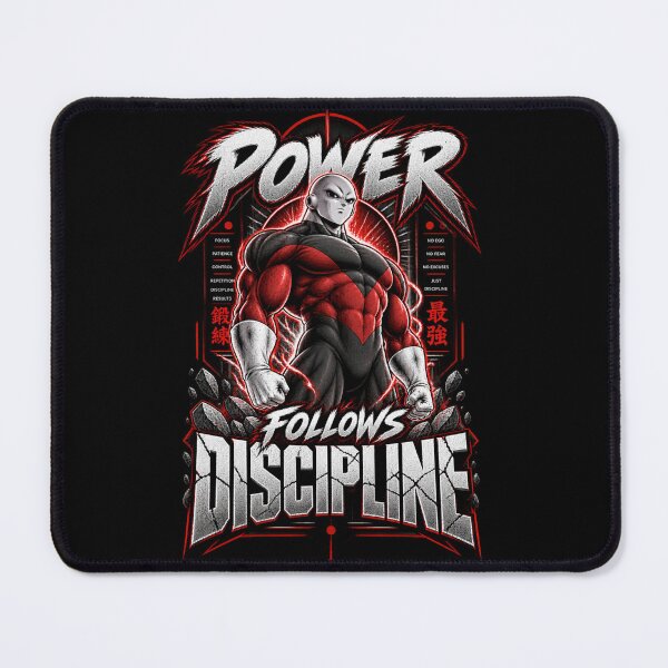 Item preview, Power Folows Discipline – Anime Motivational Warrior Design designed and sold by ArtisticHeart21.