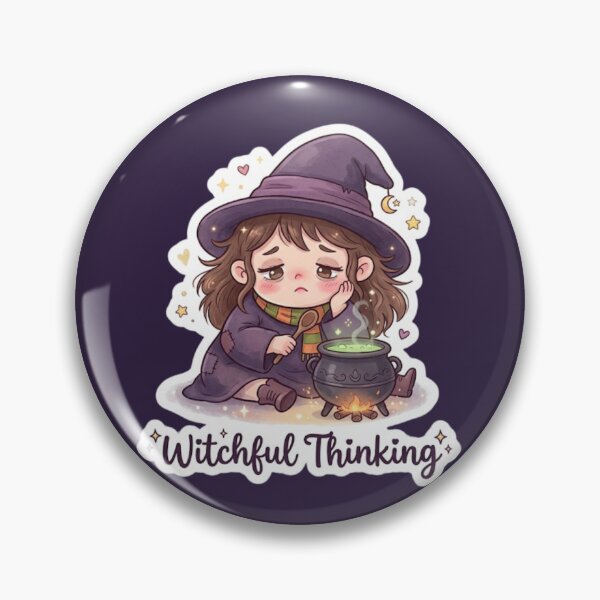 Item preview, Witchful Thinking Cute Halloween Witch Sticker designed and sold by Cerys-GS.