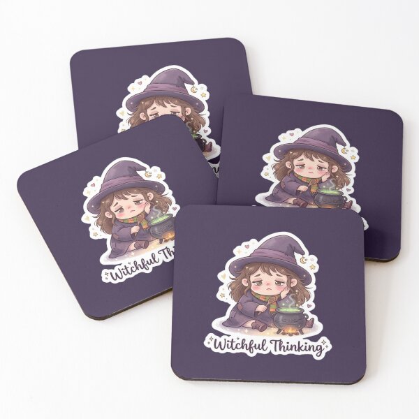 Item preview, Witchful Thinking Cute Halloween Witch Sticker designed and sold by Cerys-GS.