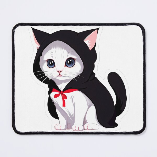 Item preview, Black‑Hooded Halloween Kitten with Candy designed and sold by For-Cat.
