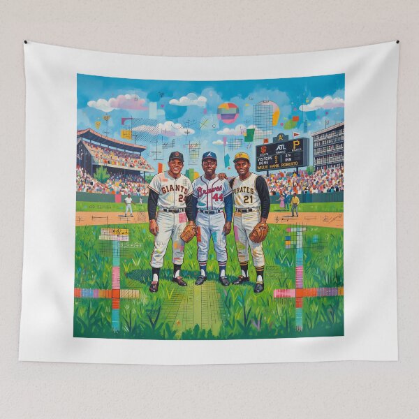 Item preview, Mays Aaron Clemente Baseball's All Star Trio designed and sold by Home Decor Art.