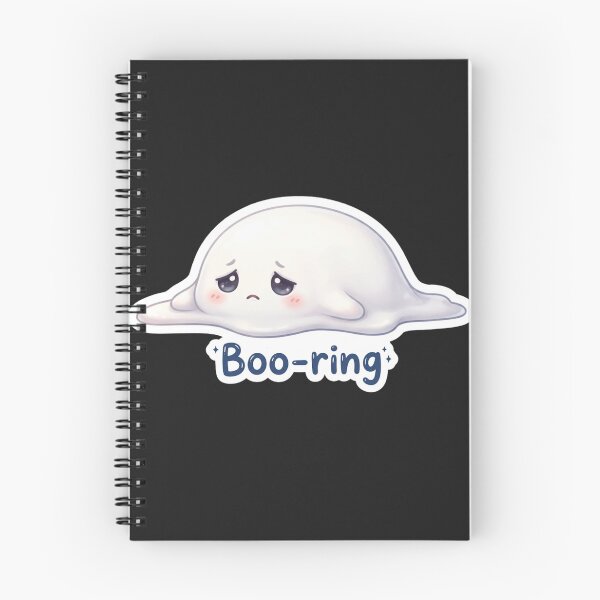 Item preview, Boo‑ring Cute Halloween Ghost Sticker designed and sold by Cerys-GS.