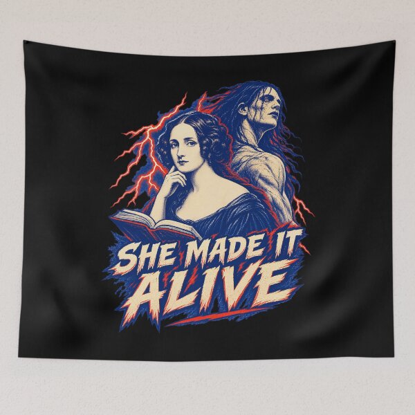 Item preview, Mary Shelley She Made Frankenstein Alive designed and sold by Fenay Designs.