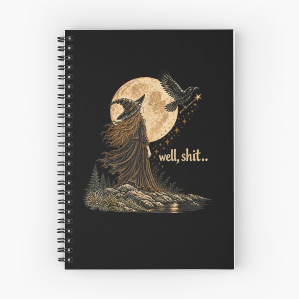 Item preview, Well Shit Funny Witch Crow Magic Wand Halloween Spooky designed and sold by MatherFisher.