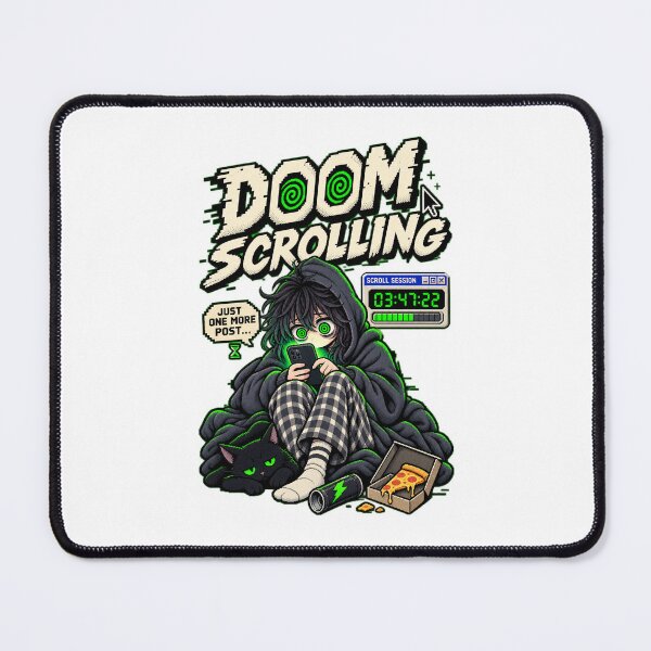 Item preview, Doom Scrolling – Retro Pixel Endless Scroll Humor designed and sold by Mad Factory Designs.