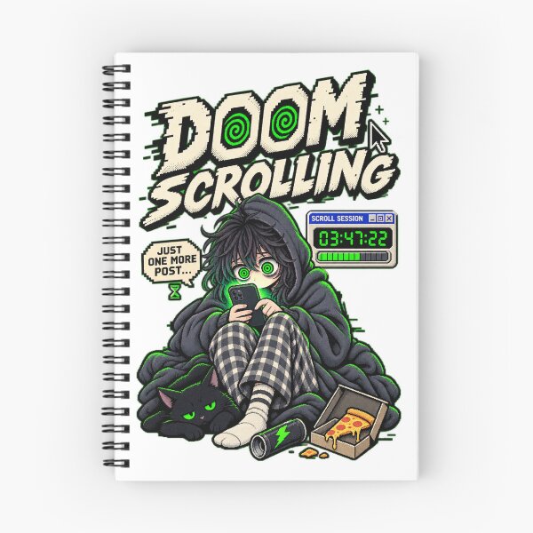 Item preview, Doom Scrolling – Retro Pixel Endless Scroll Humor designed and sold by Mad Factory Designs.