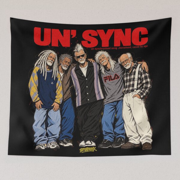Item preview, Un Sync - Funny Elderly Boy Band Parody Art designed and sold by BRTHRCNK01.