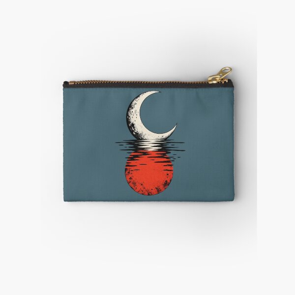 Item preview, Crescent Moon and Red Sun Water Reflection Art designed and sold by Odinsshop.