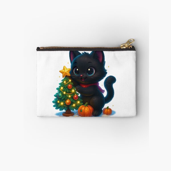 Item preview, Cute Cat Decorating Christmas Tree with Star designed and sold by PrintCreations9.