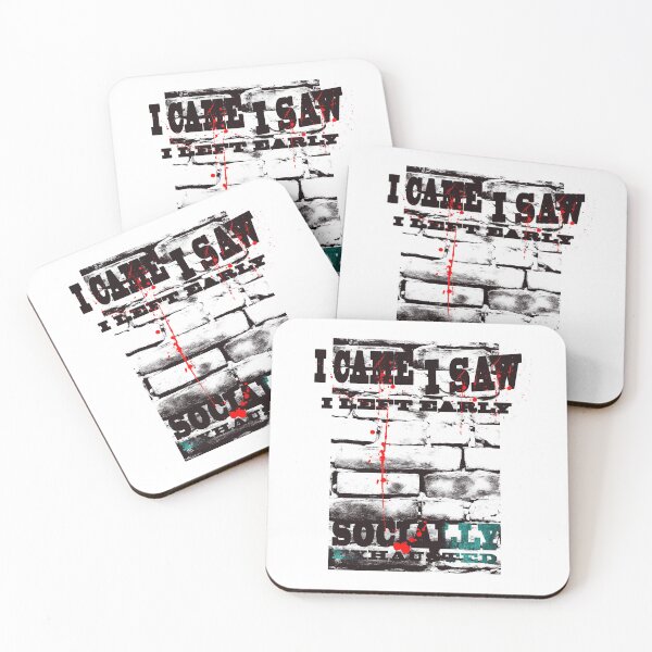 Item preview, I Came I Saw I Left Early | White Grunge Introvert Typography designed and sold by AreKreative.