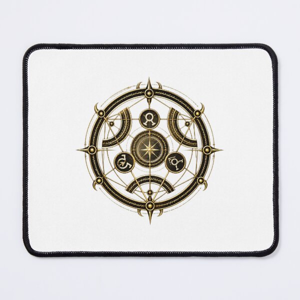 Item preview, Human Transmutation Circle Chalk Style Alchemy Symbol Design designed and sold by tracktech.