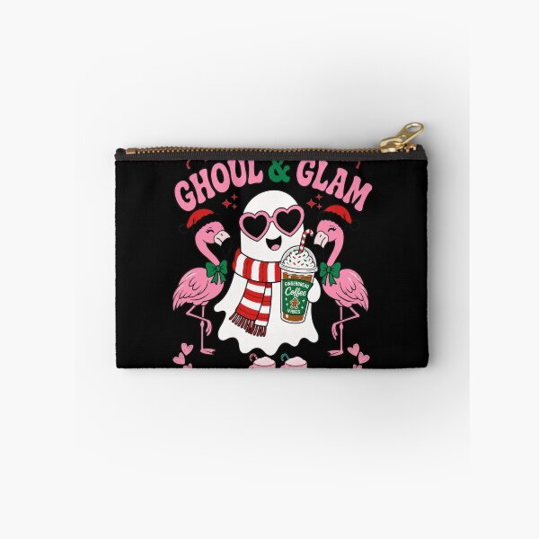 Item preview, Ghoul And Glam Funny Christmas Ghost Flamingo Graphic Tee designed and sold by Design Vibras.