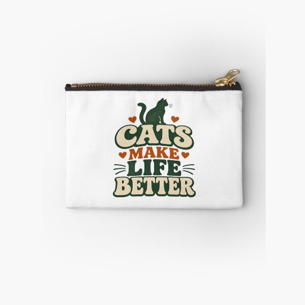 Item preview, Cats Make Life Better Retro Cat Lover Typography T-Shirt designed and sold by Inky Atlas.