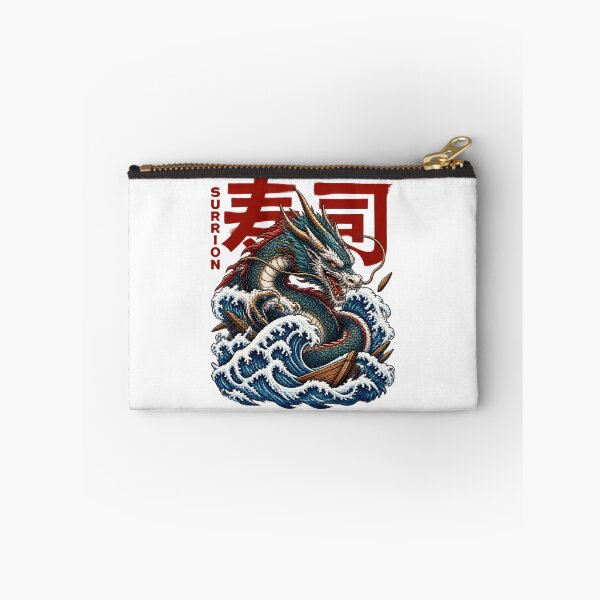 Item preview, The Black Sushi Dragon Artistic Japanese Inspired Illustration designed and sold by tracktech.
