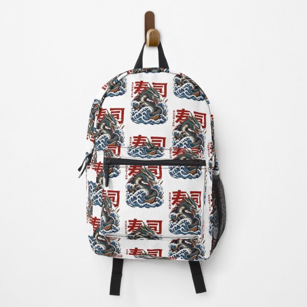 Item preview, The Black Sushi Dragon Artistic Japanese Inspired Illustration designed and sold by tracktech.