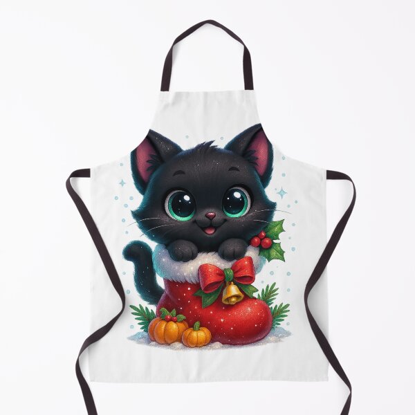 Item preview, Cute Cat Popping Out of Christmas Stocking designed and sold by PrintCreations9.