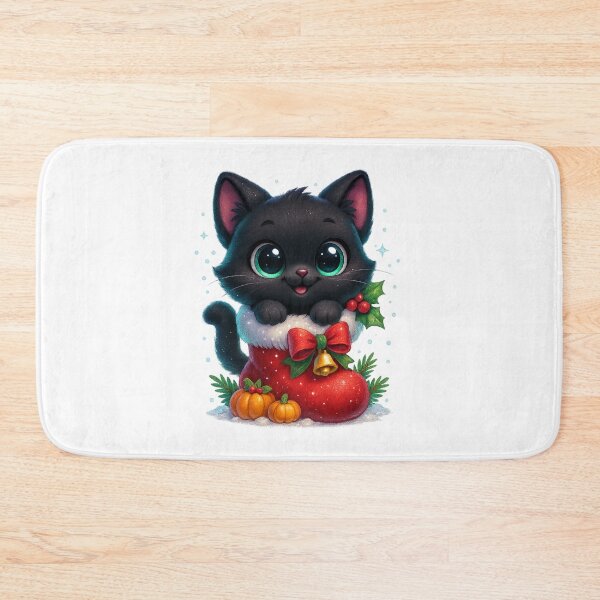 Item preview, Cute Cat Popping Out of Christmas Stocking designed and sold by PrintCreations9.