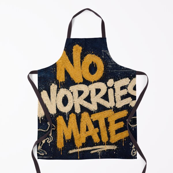 Item preview, No Worries Mate Australia Slang Streetwear Graphic | Funny Graffiti T-Shirt Design designed and sold by DigitalChickHub.