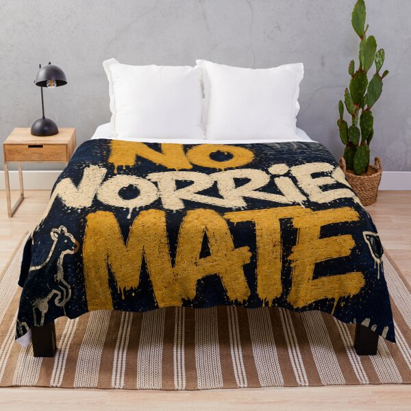 Item preview, No Worries Mate Australia Slang Streetwear Graphic | Funny Graffiti T-Shirt Design designed and sold by DigitalChickHub.