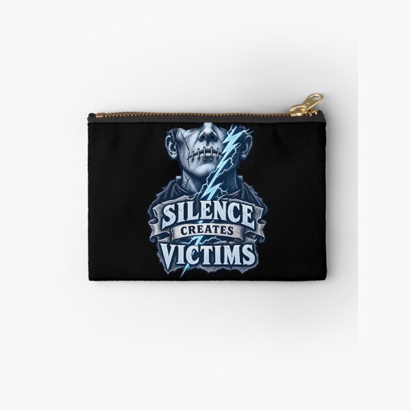 Item preview, Frankenstein Silence Creates Victims Horror Face designed and sold by Fenay Designs.