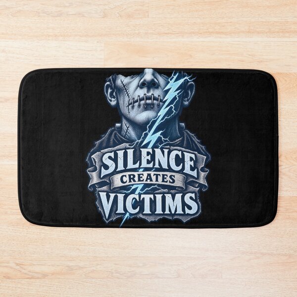 Item preview, Frankenstein Silence Creates Victims Horror Face designed and sold by Fenay Designs.