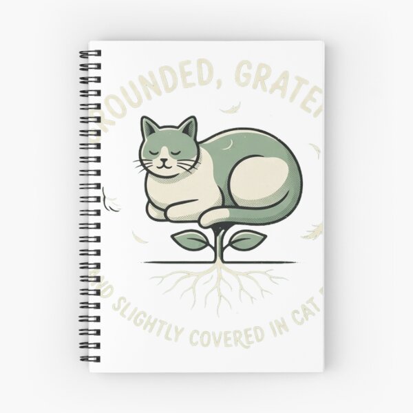 Item preview, Grounded & Grateful Shirt | Cat Fur Quote Tee designed and sold by RokomariFabric.