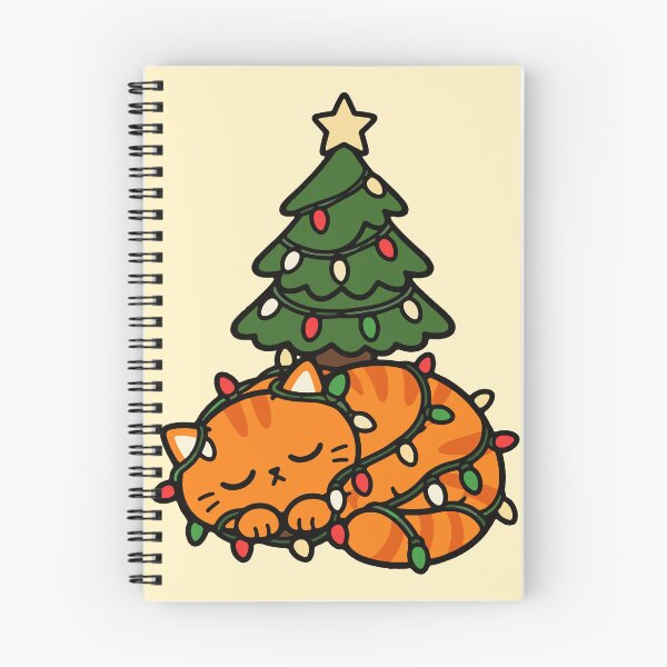 Item preview, Cozy Christmas Cat Sleeping Under Tree designed and sold by MewMade.