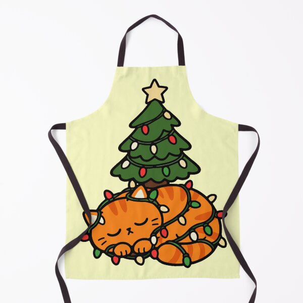 Item preview, Cozy Christmas Cat Sleeping Under Tree designed and sold by MewMade.