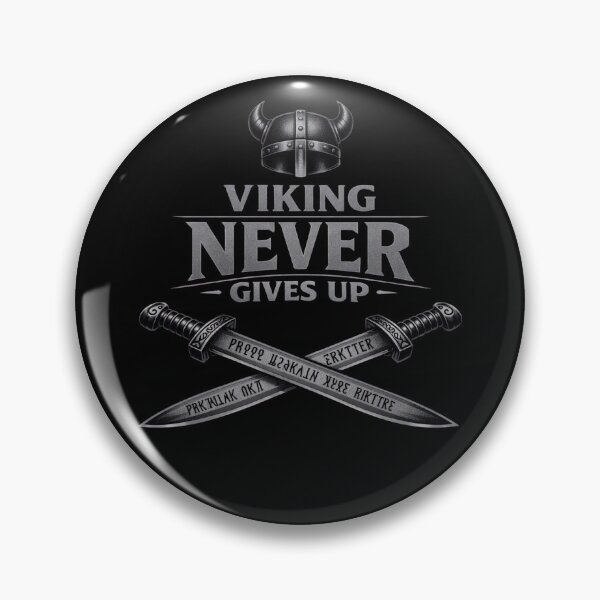 Item preview, Viking Never Gives Up – Nordic Warrior Metal Art designed and sold by Warrior’s Path.