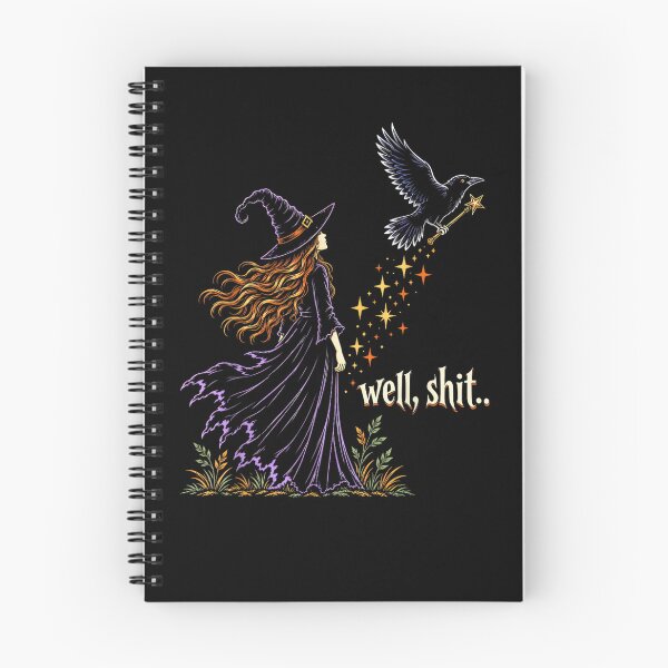 Item preview, Well Shit Funny Witch Crow Magic Wand Halloween Spooky designed and sold by Juansustait.