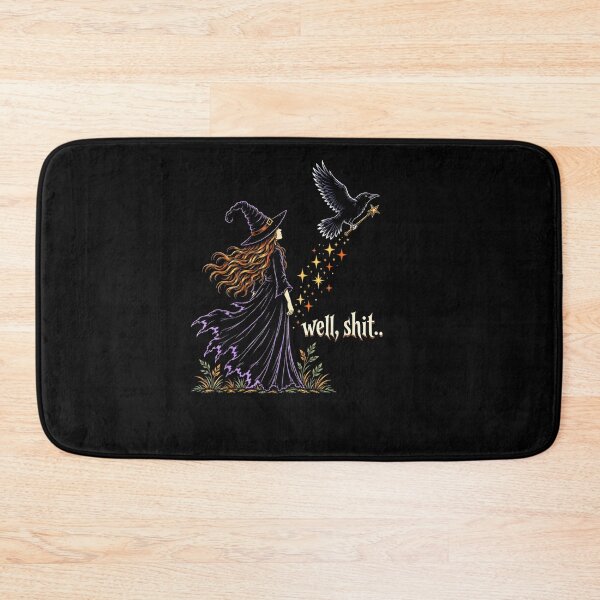 Item preview, Well Shit Funny Witch Crow Magic Wand Halloween Spooky designed and sold by Juansustait.