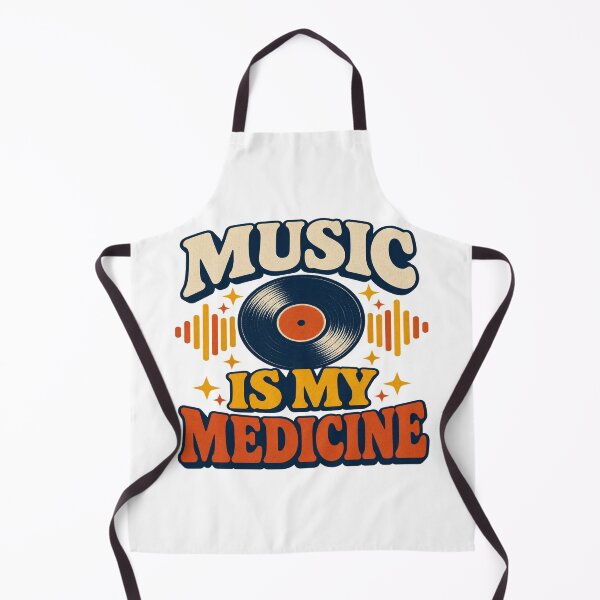 Item preview, Music Is My Medicine Retro Vinyl Record Typography T-Shirt designed and sold by Inky Atlas.