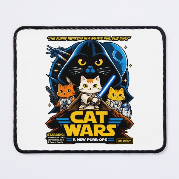 Item preview, Cat Wars Funny Parody Design Featuring Cute Cats in a Space Adventure designed and sold by Navneet Deswal.