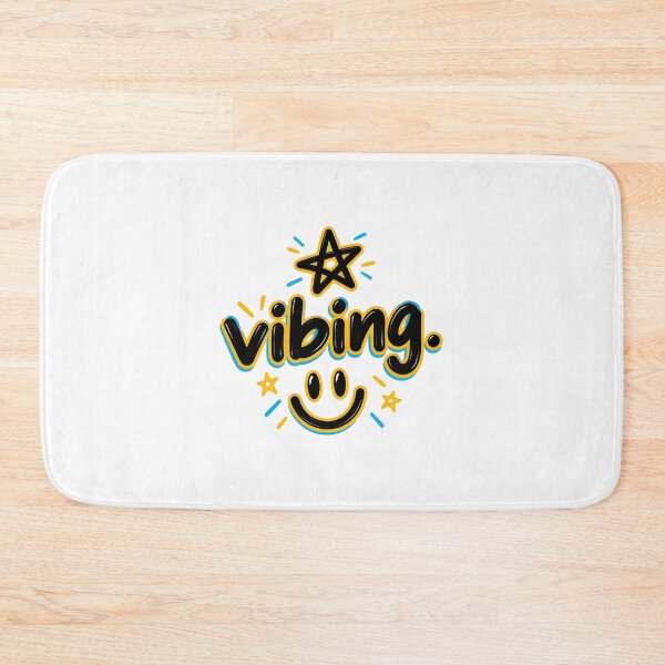 Item preview, Vibing Smiley Face Black and White Grunge Aesthetic Typography Design designed and sold by Denihw.