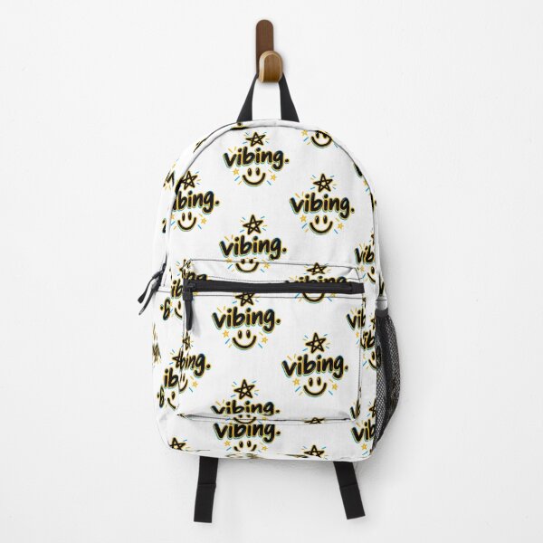 Item preview, Vibing Smiley Face Black and White Grunge Aesthetic Typography Design designed and sold by Denihw.