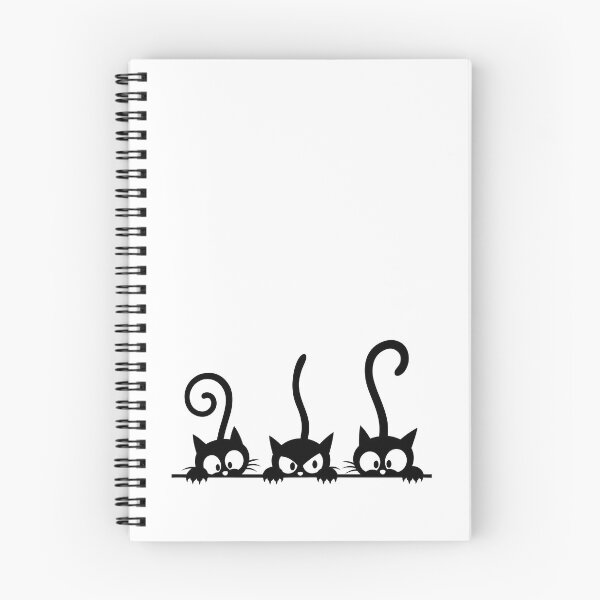 Item preview, Three Curious Black Cats – Peeking Cat Illustration designed and sold by ArtPer-design.