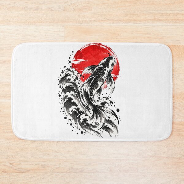 Item preview, Japanese Sumi-e Koi – Modern Japanese Ink Art designed and sold by KASUMINK.